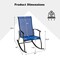 Costway 2/4 PCS Outdoor Rocking Chairs with Breathable Backrest Smooth Safe Rocking Design Navy/Brown/Black
